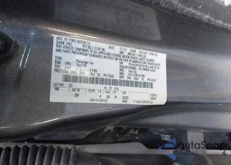 2014 Ford Focus Se из США, поврежденный, VIN 1FADP3F2XEL447275